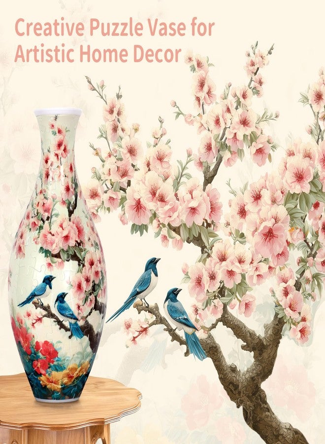 بيليف مزهرية أحجية ثلاثية الأبعاد من بيلييف للبالغين، 160 قطعة، مزهرية زهور بلاستيكية يمكنك تركيبها بنفسك، متوافقة مع الزهور المكعبة، ديكور فريد للمنزل والمكتب، هدية مثالية لتدفئة المنزل وأعياد الميلاد لتنسيقات الزهور (طائر الزهور) - Image 2